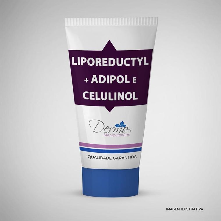 Liporeductyl 8% + Adipol 2% e Celulinol 5% - Creme poderoso antibarriga 60 gramas
