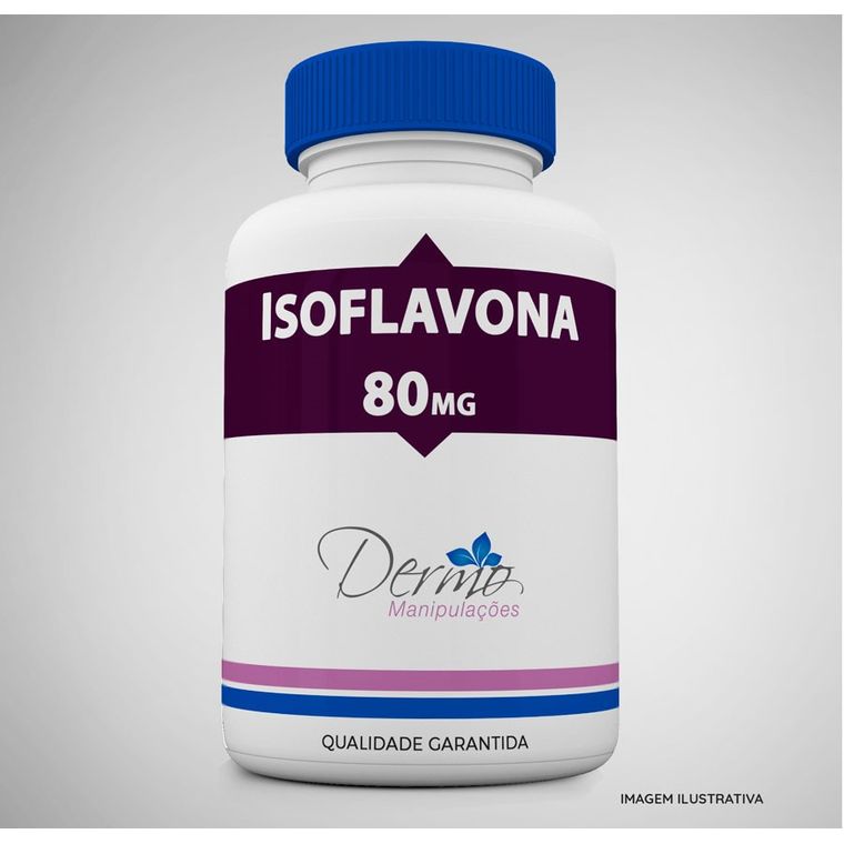 Isoflavona 80mg - Reposição Hormonal Natural 60 cápsulas