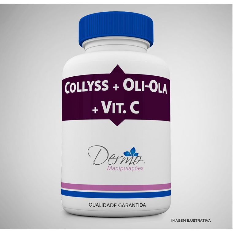 Collyss 200mg + Oli-Ola 300mg + Vit. C 120mg - Para uma pele forte, saudável e bonita 30 cápsulas