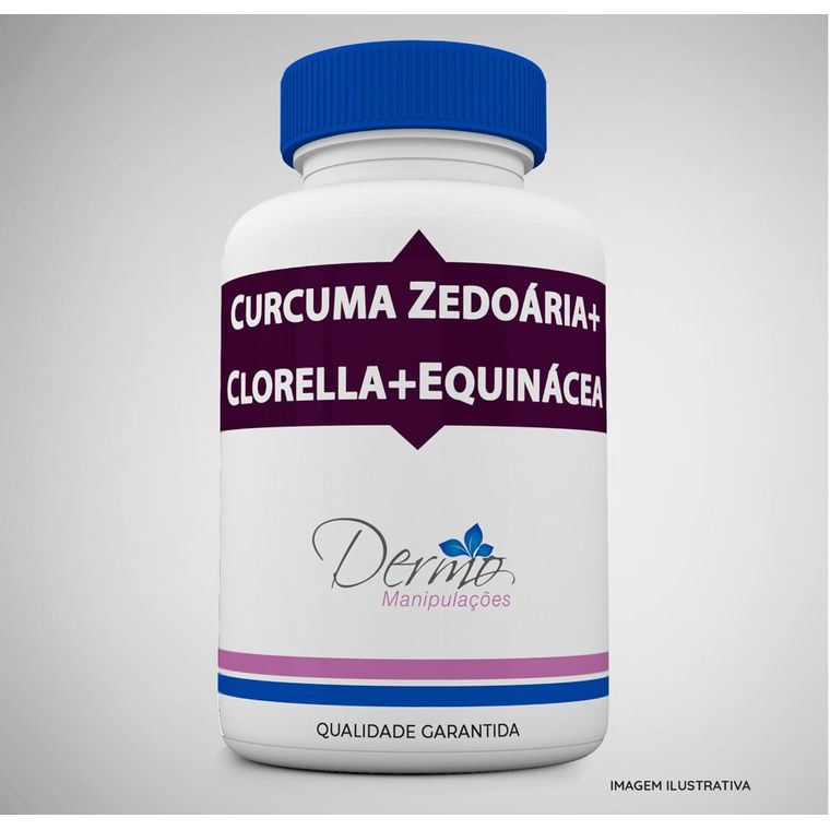 Curcuma Zedoária+ Clorella+ Equinácea- Elimine o Mau Hálito 60 cápsulas