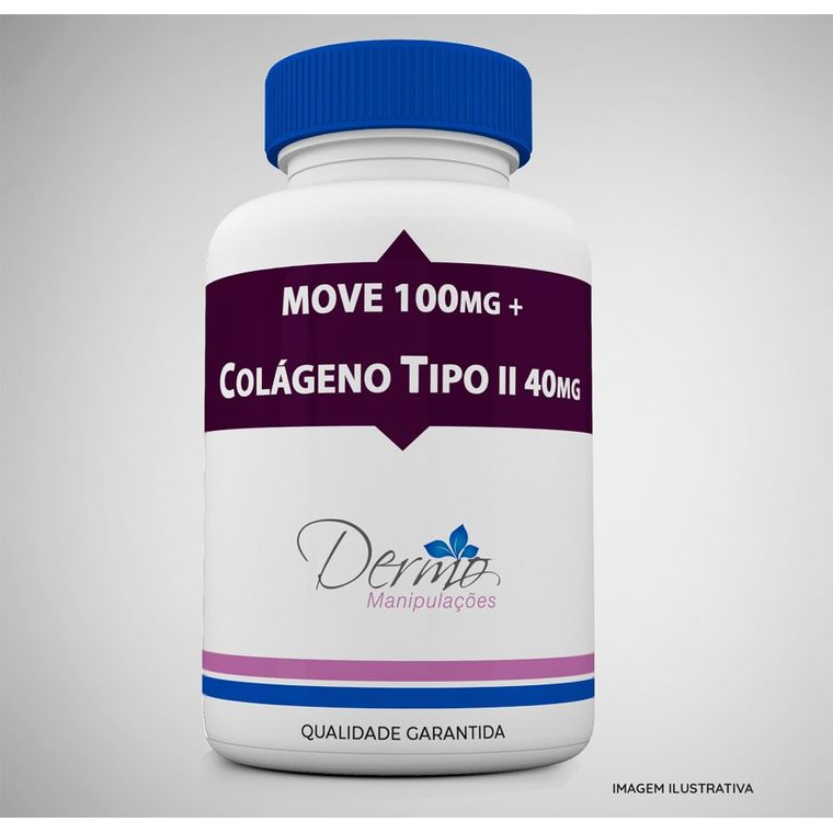 Move 100mg + Colágeno Tipo II 40mg - Contra dor nas articulações 30 cápsulas