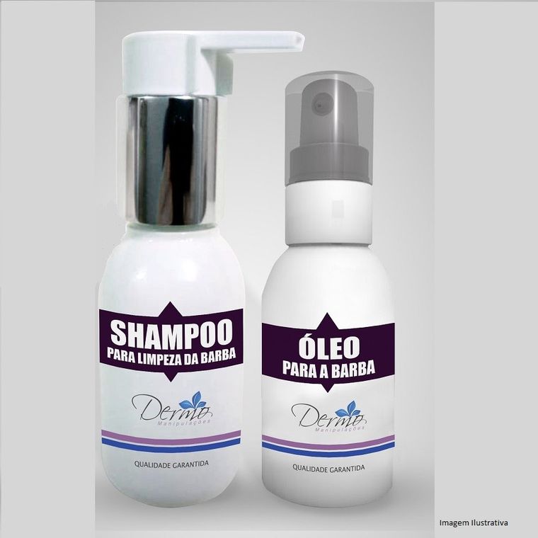 Kit Shampoo + Óleo para barba Shampoo 50ml + Óleo 30ml