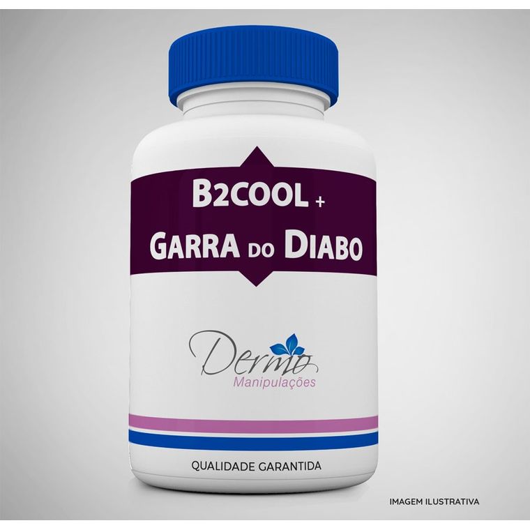 B2cool 40mg + Garra do Diabo 400mg - Combate a dor nas articulações 30 cápsulas