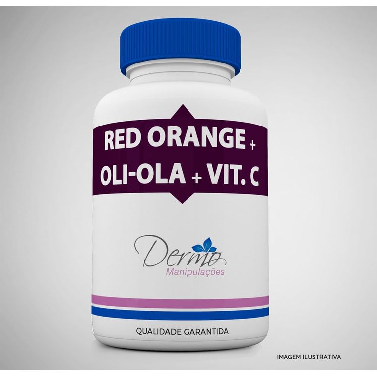 Red Orange Complex 100mg + Oli-Ola 150mg + Vit C 120mg - Dose de Manutenção ao Melasma Resistente 30 cápsulas